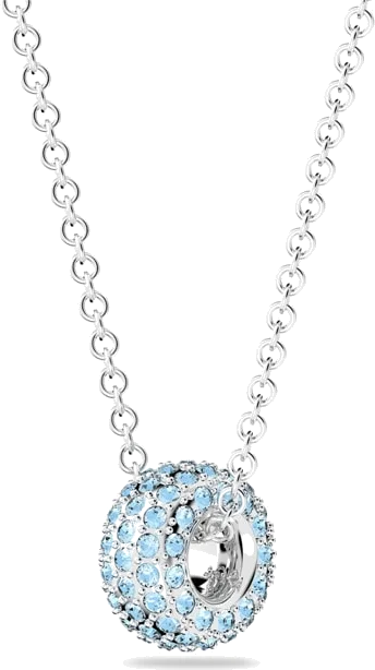 Collier Swarovski pour Femme 5642886, Chaîne Rhodiée avec Cristaux Bleus vue 4