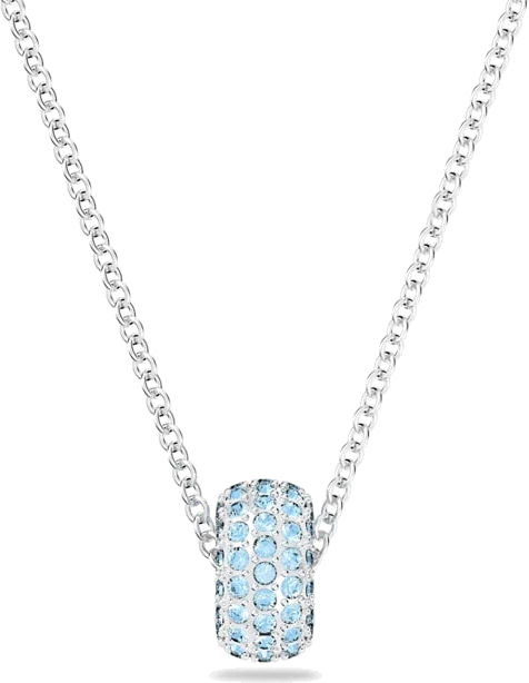Collier Swarovski pour Femme 5642886, Chaîne Rhodiée avec Cristaux Bleus