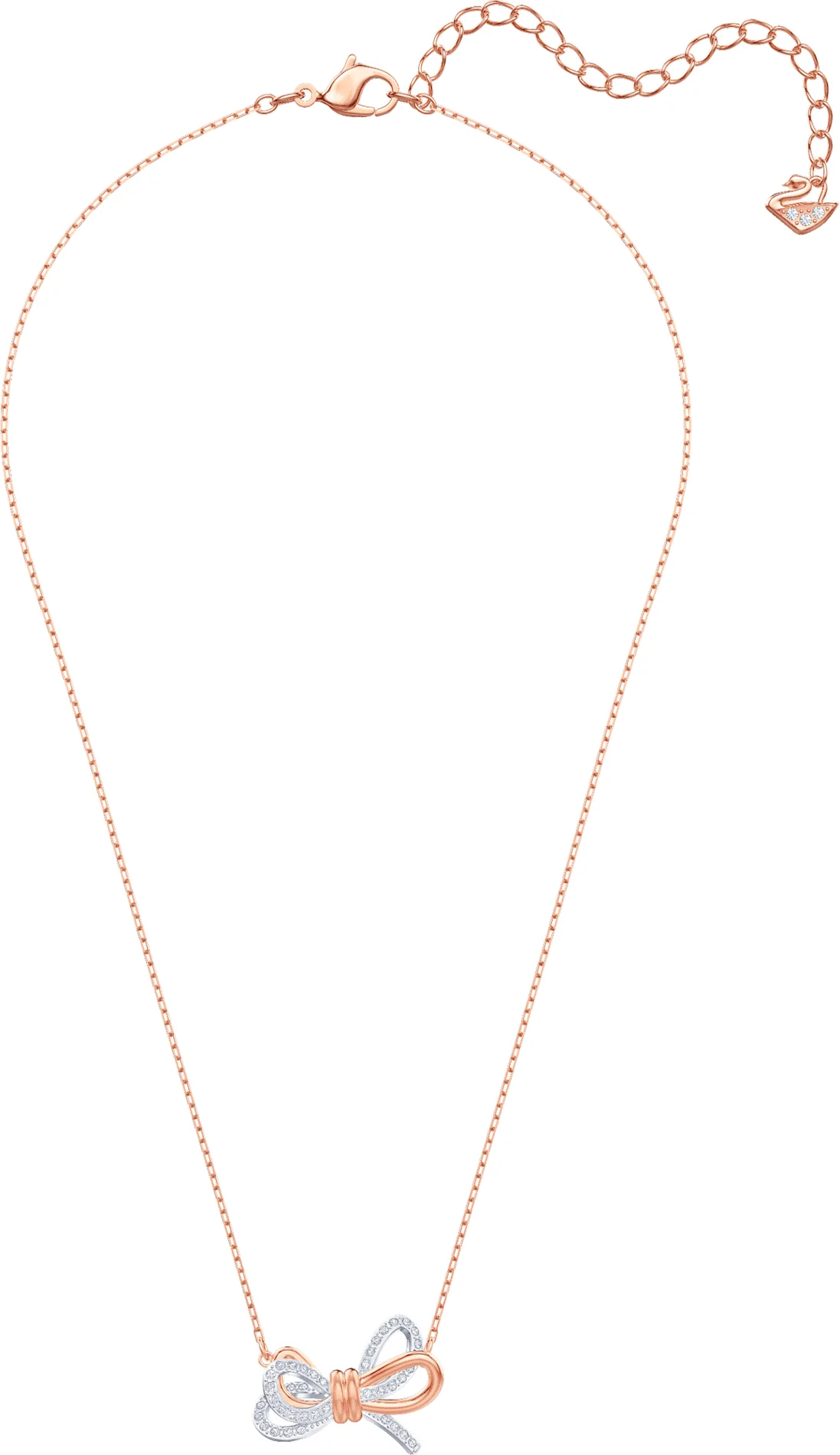 Collier Swarovski Lifelong 5440636 en plaqué or rose avec nœud à cristaux - Pour Femme vue 2