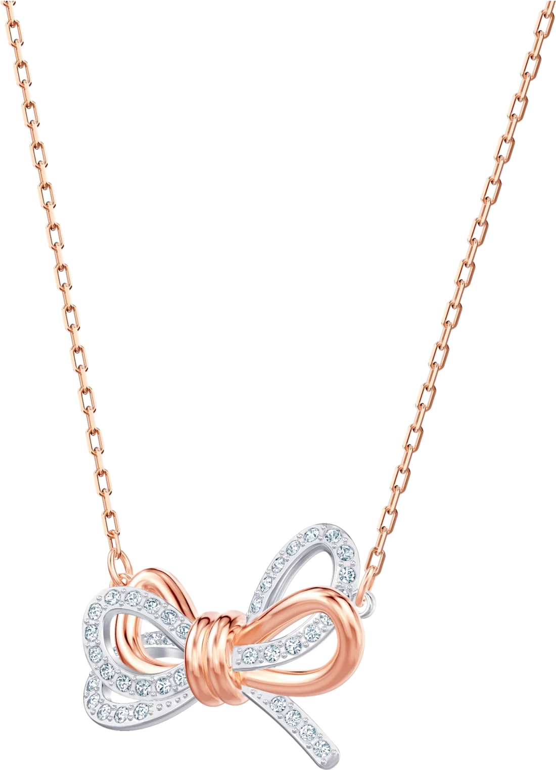 Collier Swarovski Lifelong 5440636 en plaqué or rose avec nœud à cristaux - Pour Femme vue 3