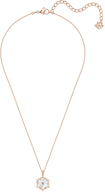 Collier Swarovski Magic 5428431 pour Femme, Pendentif Flocon de Neige en Plaqué Or Rose avec Cristaux Blancs vue 3