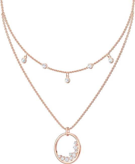 Collier Swarovski North 5493390 pour Femme en plaqué or rose avec cristaux blancs vue 2