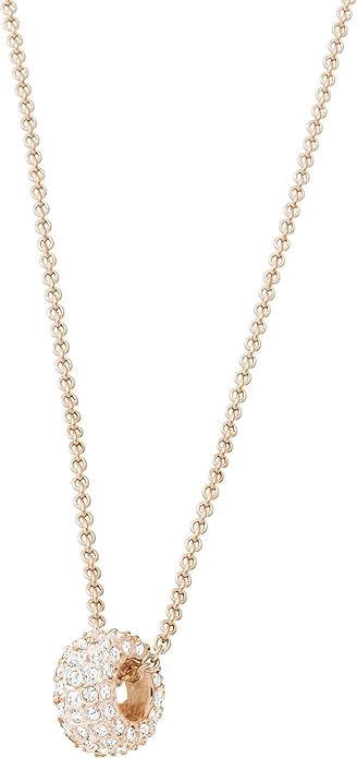 Collier Swarovski pour Femme, Pendentif rond plaqué or rose avec cristaux blancs, Réf. 5383957 vue 2