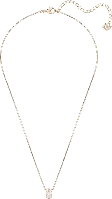 Collier Swarovski pour Femme, Pendentif rond plaqué or rose avec cristaux blancs, Réf. 5383957 vue 3