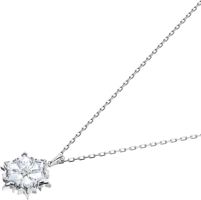 Pendentif Flocon de Neige Swarovski 5428432, Plaqué Rhodium Argenté pour Femme vue 2