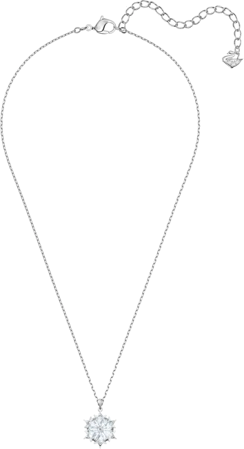 Pendentif Flocon de Neige Swarovski 5428432, Plaqué Rhodium Argenté pour Femme vue 3