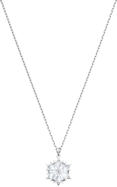Pendentif Flocon de Neige Swarovski 5428432, Plaqué Rhodium Argenté pour Femme