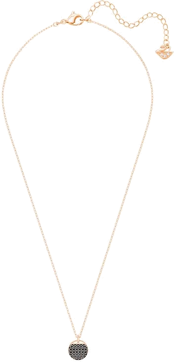 Collier Swarovski Ginger 5347296 pour Femme, plaqué or rose avec cristal noir vue 2