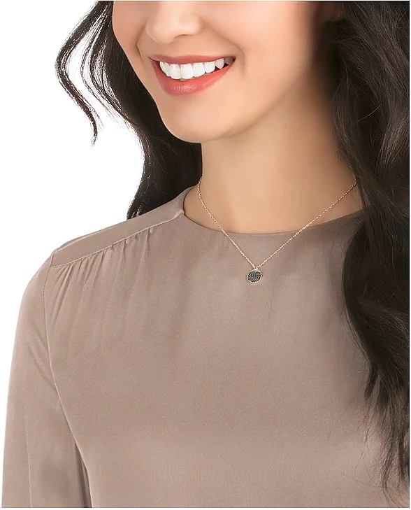 Collier Swarovski Ginger 5347296 pour Femme, plaqué or rose avec cristal noir vue 3