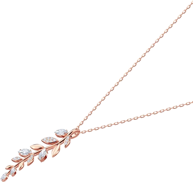 Collier Swarovski Mayfly 5409340 en plaqué or rose avec cristaux blancs pour femme vue 2