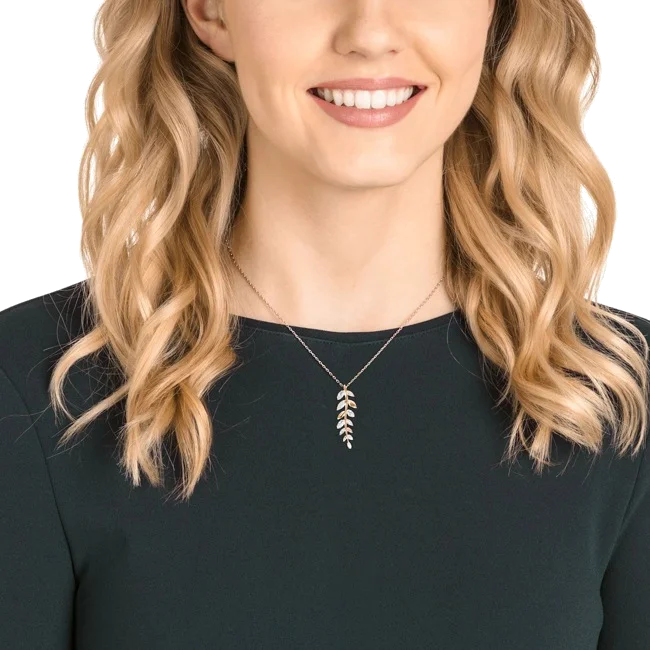 Collier Swarovski Mayfly 5409340 en plaqué or rose avec cristaux blancs pour femme vue 4