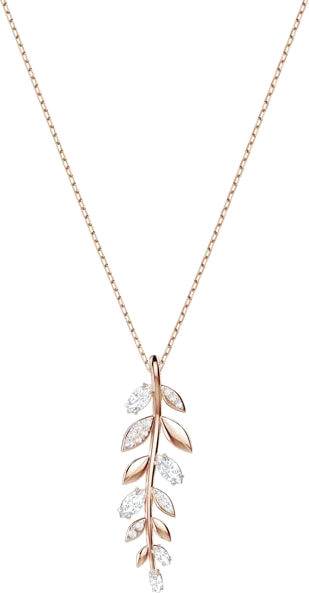 Collier Swarovski Mayfly 5409340 en plaqué or rose avec cristaux blancs pour femme