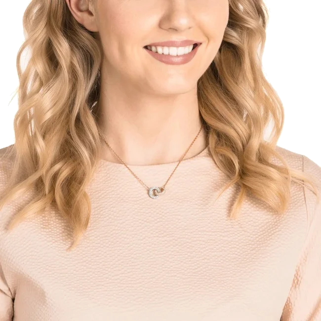 Collier Swarovski 5414999 pour femme en plaqué or rose avec cristaux blancs vue 3