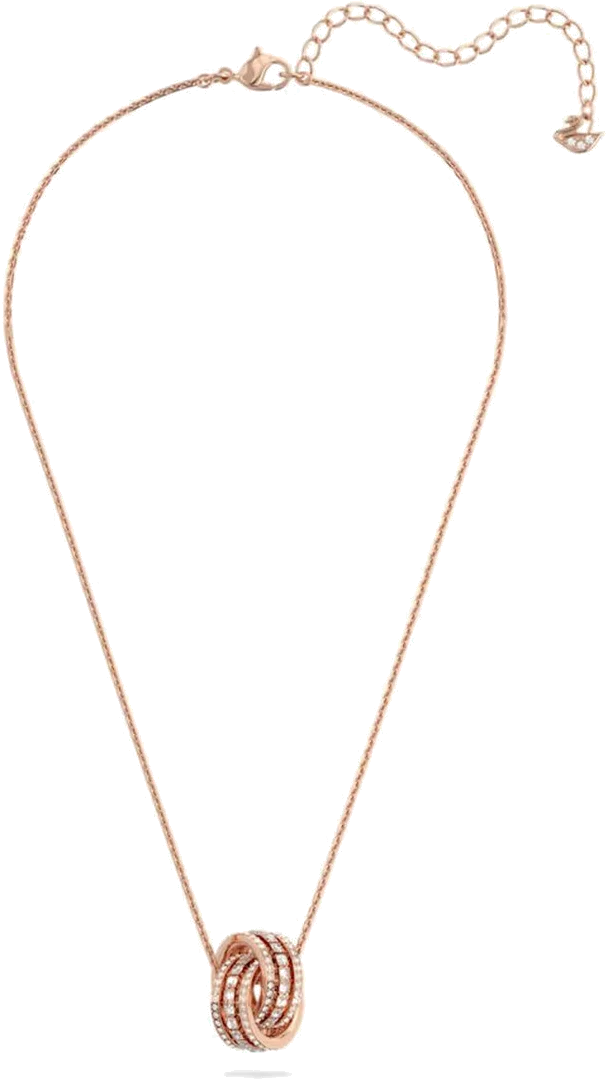Collier Swarovski Further 5419853 en plaqué or rose avec cristaux blancs pour femme vue 2
