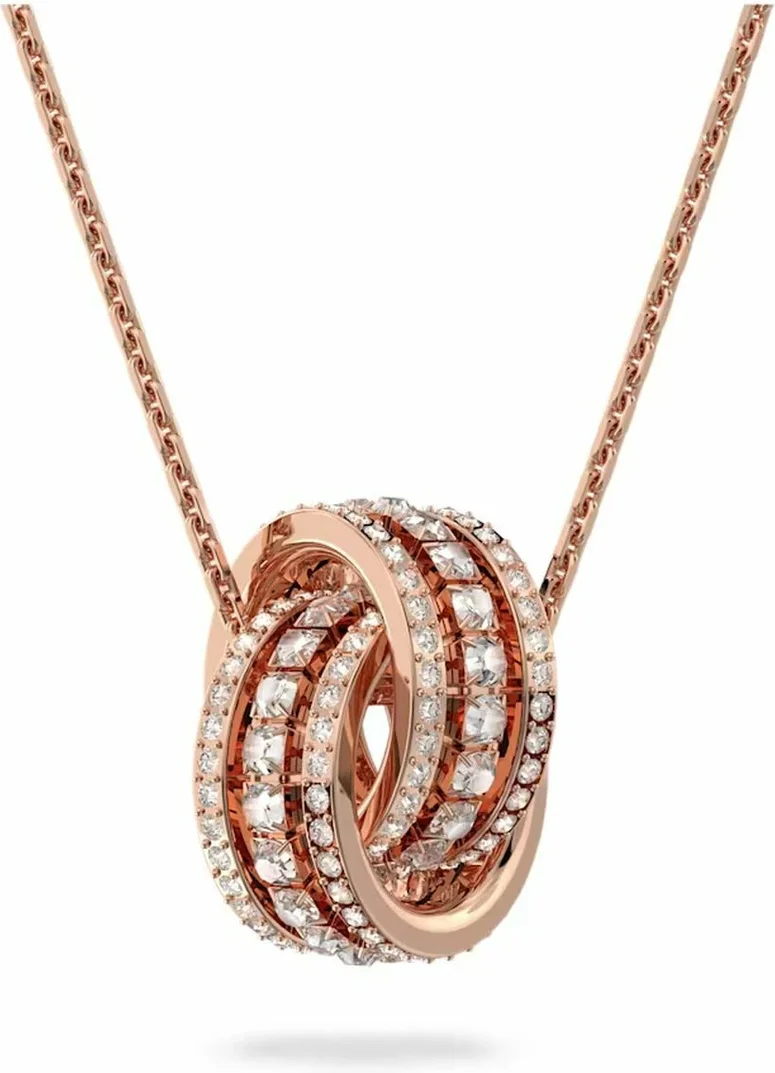 Collier Swarovski Further 5419853 en plaqué or rose avec cristaux blancs pour femme