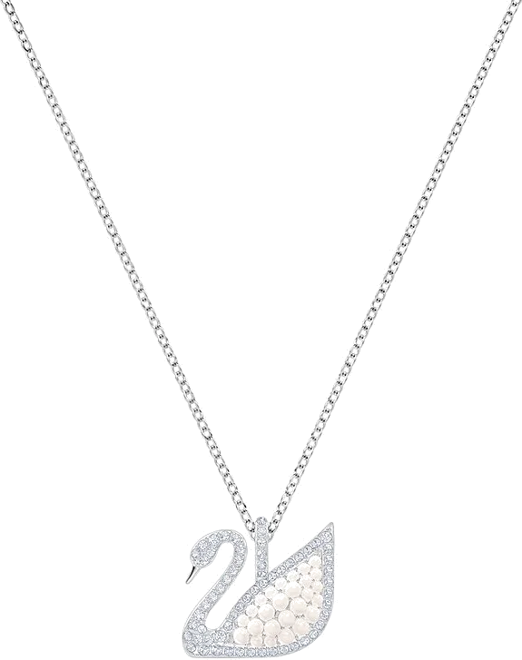 Collier Swarovski Iconic Swan 5411791 en rhodium avec perles et cristaux blancs pour femme