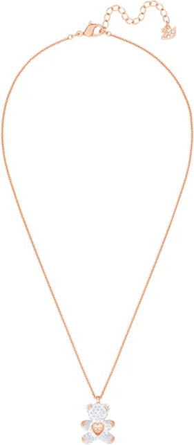 Collier Swarovski Teddy 5452026 en plaqué or rose avec cristaux pour femme vue 2