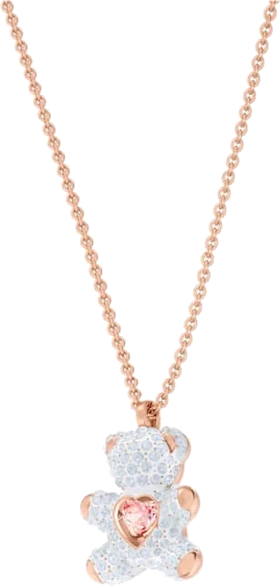 Collier Swarovski Teddy 5452026 en plaqué or rose avec cristaux pour femme vue 3