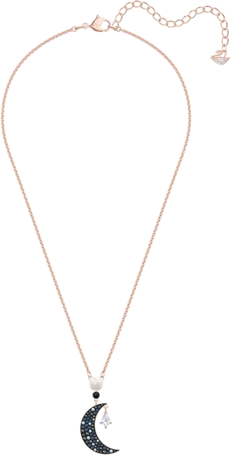 Collier Swarovski Symbolica 5489534 en métal plaqué or rose avec pendentif lune et cristaux - Pour Femme vue 3