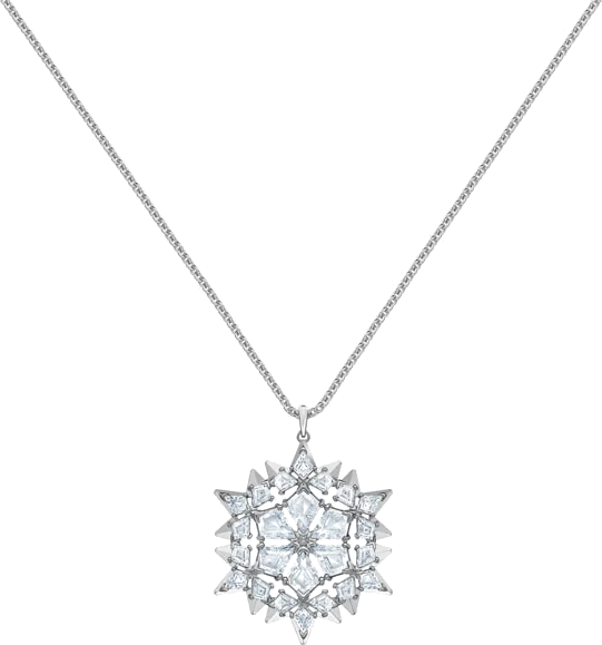 Collier Swarovski Magic Snow 5498960 plaqué rhodium argent pour femme