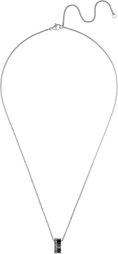 Collier Swarovski Alto 5427142 pour Homme en acier inoxydable argenté, pendentif effet carbone et cristaux vue 2