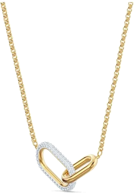 Collier Swarovski Time 5566227 en plaqué or avec cristaux blancs pour femme