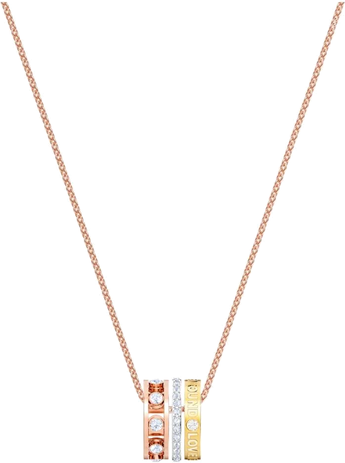 Collier Swarovski Admiration 5412406 pour Femme en plaqué or rose avec cristaux blancs