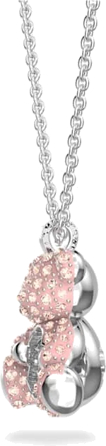 Collier Swarovski Teddy 5599168 en métal plaqué rhodium avec cristaux roses pour femme vue 4