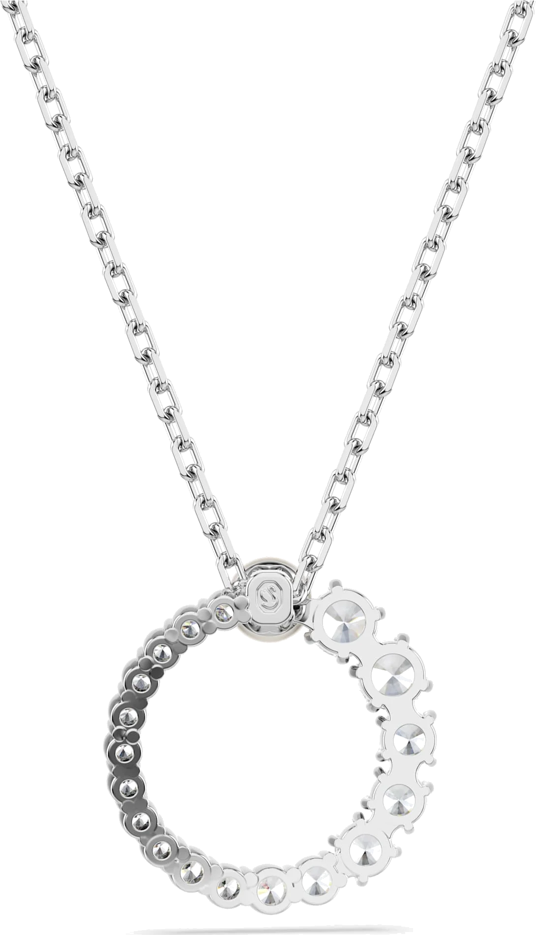 Collier Swarovski Matrix 5688751 en plaqué rhodium avec cristaux blancs pour femme vue 4