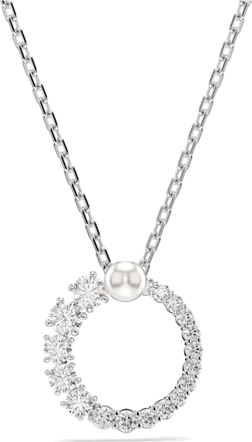 Collier Swarovski Matrix 5688751 en plaqué rhodium avec cristaux blancs pour femme