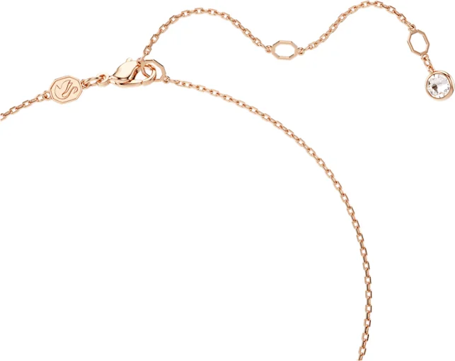 Collier Swarovski Swan 5714903 en plaqué or rose avec cristaux blancs pour femme vue 3