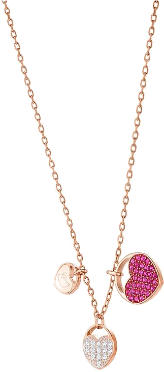 Collier Swarovski Ginger 5472446 en plaqué or rose avec cœurs et cristaux - Pour Femme vue 3