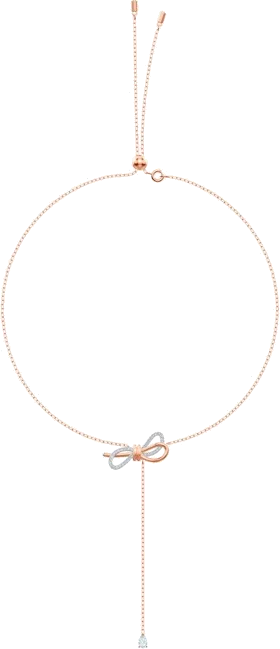 Collier Swarovski Lifelong 5447082 en Y plaqué or rose avec cristaux blancs pour femme vue 2