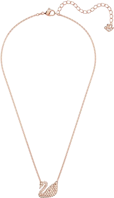Collier Swarovski Iconic Swan 5368988 en plaqué or rose pour femme vue 3