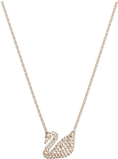 Collier Swarovski Iconic Swan 5368988 en plaqué or rose pour femme