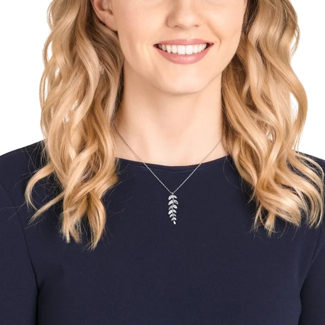 Collier Swarovski Mayfly 5423184 en plaqué rhodium argenté avec cristaux blancs pour femme vue 3