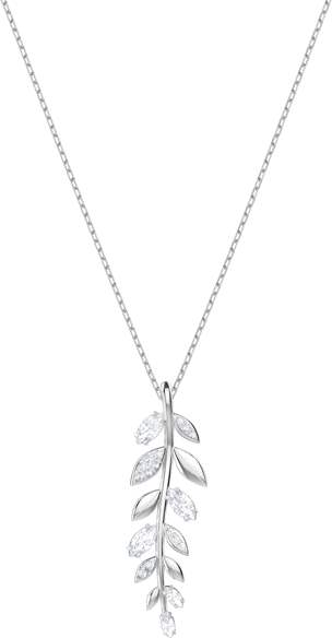 Collier Swarovski Mayfly 5423184 en plaqué rhodium argenté avec cristaux blancs pour femme