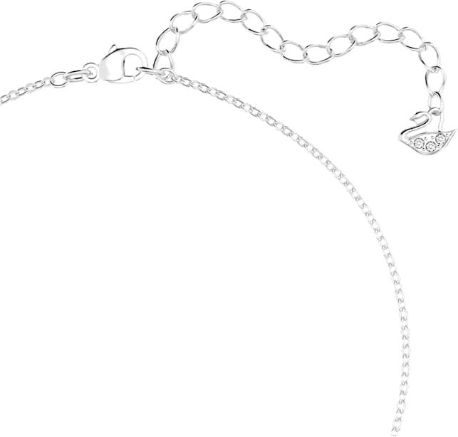 Collier Swarovski Latisha Flower 5636488 en argent rhodié, pendentif réversible cristaux rose et blanc vue 4