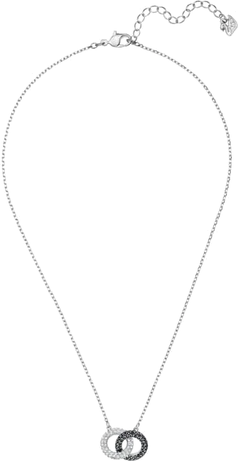 Collier Swarovski 5445706 pour Femme en Argent Rhodié avec Cristaux Blancs et Noirs vue 2