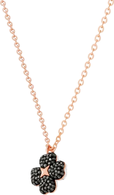 Collier Swarovski Latisha Flower 5420246 plaqué or rose pour femme, pendentif floral réversible vue 2
