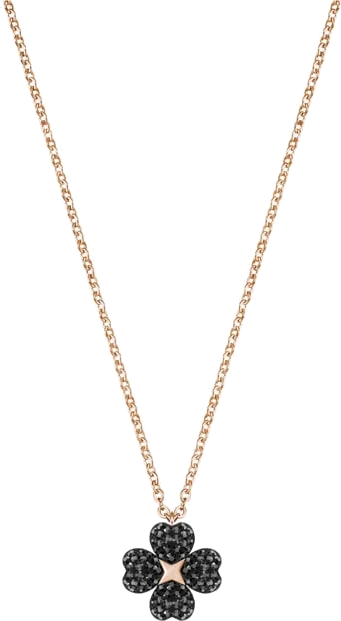 Collier Swarovski Latisha Flower 5420246 plaqué or rose pour femme, pendentif floral réversible