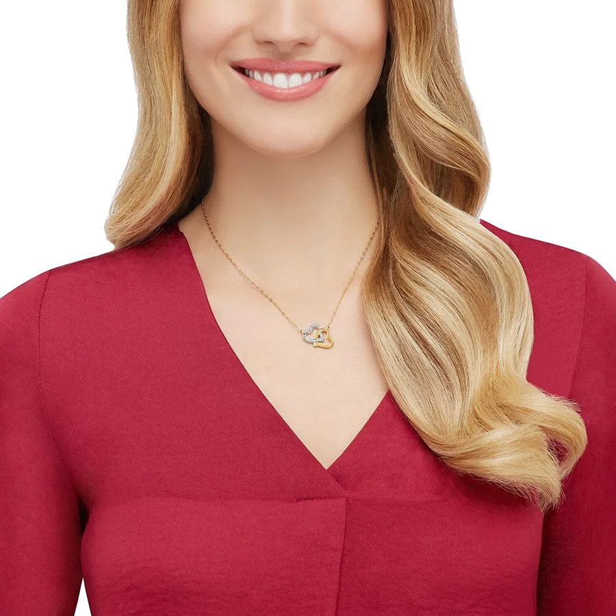 Collier Swarovski 1062708 en plaqué or et cristaux blancs pour femme vue 3