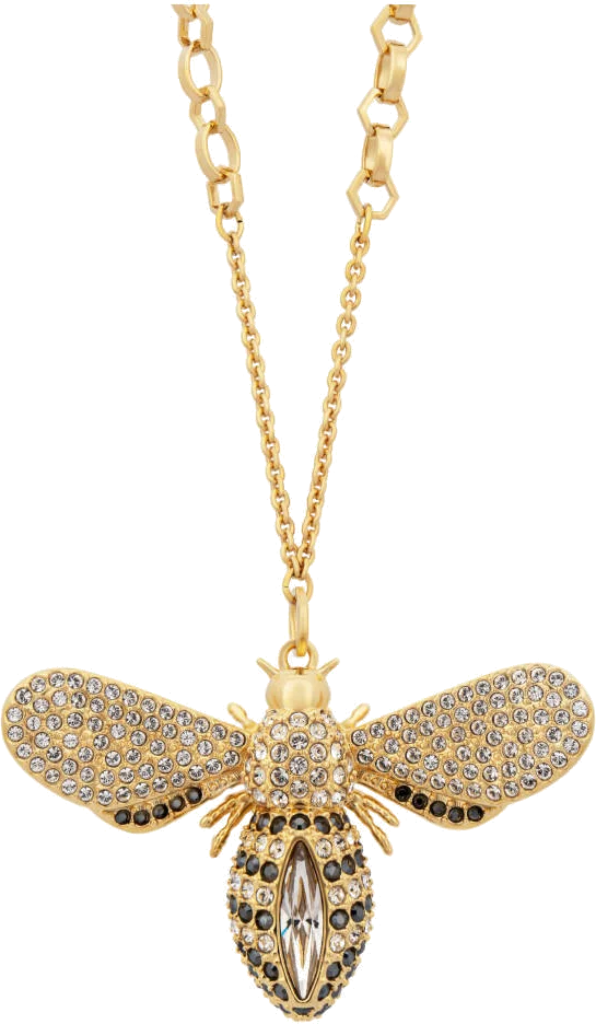 Collier Swarovski Lisabel 5394212 plaqué or - Pendentif abeille en cristaux pour femme