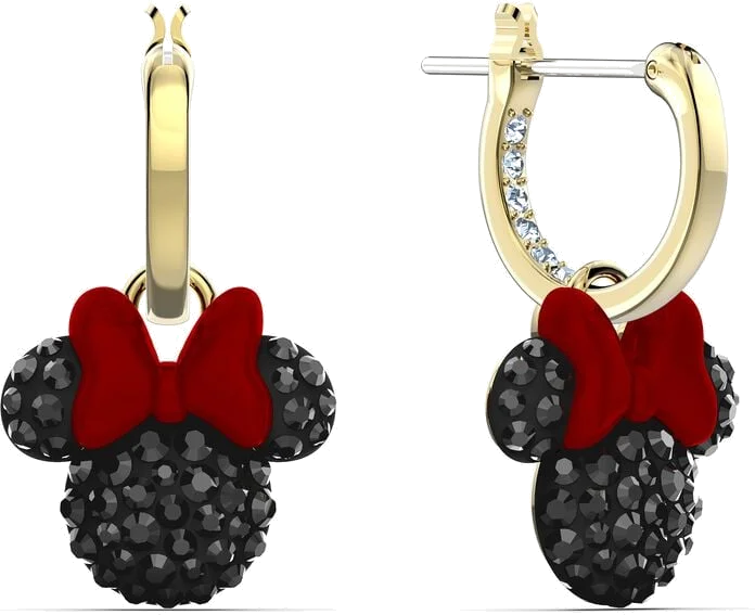 Boucles d'oreilles Swarovski Minnie 5566692 plaqué or noir pour femme vue 2