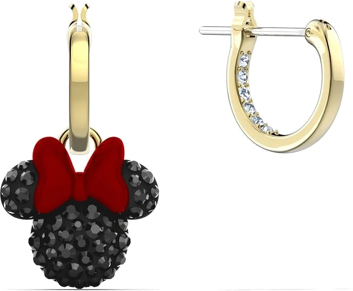 Boucles d'oreilles Swarovski Minnie 5566692 plaqué or noir pour femme vue 3
