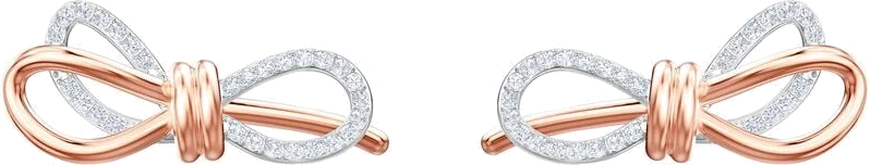 Boucles d'oreilles Swarovski Lifelong Bow 5447089 en plaqué or rose avec nœuds et cristaux blancs pour femme vue 3