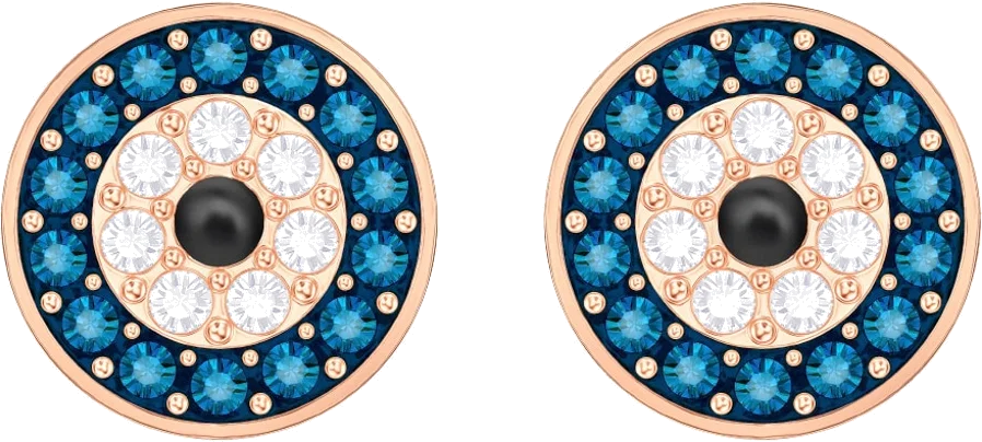 Boucles d'oreilles Swarovski Luckily Evil Eye 5377720 en plaqué or rose avec cristaux multicolores pour femme