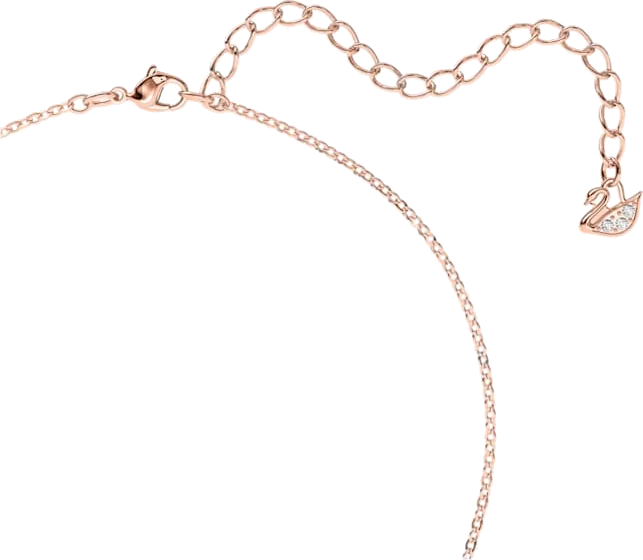 Collier Swarovski Iconic Swan 5204134 pour Femme en plaqué or rose avec cristaux noirs vue 3