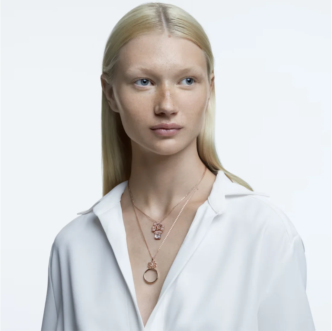 Collier Swarovski pour Femme Réf. 5615095 en plaqué or rose avec cristaux vue 2