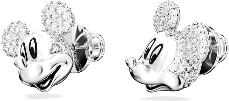 Boucles d'oreilles Swarovski Disney Mickey Mouse 5668781 en plaqué rhodium et cristaux blancs pour femme vue 3